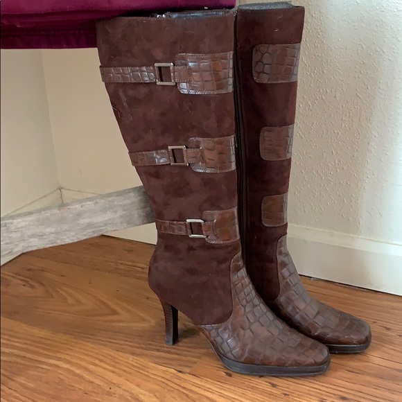 SOLD Pierre Dumas chocolate brown Boots Sz 8 - Picture 2 of 8